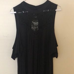 Black Cut-Out Shoulder Dress